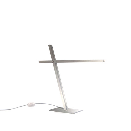 Cantilevered Desk Lamp // Brushed/Clearcoated Steel (Brushed/Clearcoated Steel)