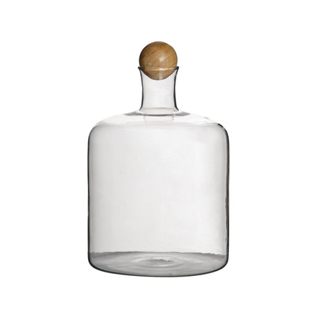 Glass Type 3 Bottle w/ Wood Ball Cap