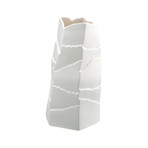 White, Ceramic Strata Vase // Short  (Short)