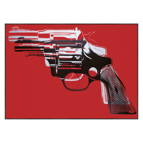 Guns, c. 1981-82 // White And Black On Red (25.5"L x 35.5"H x 2"D)