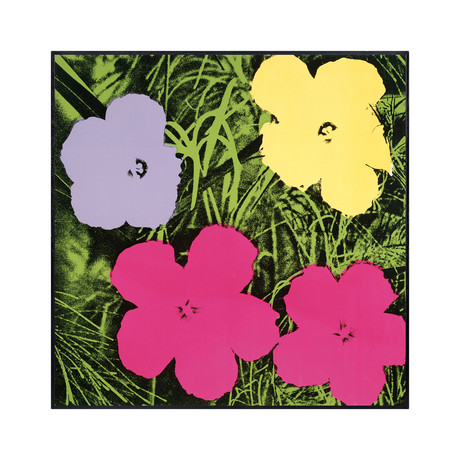 Flowers, 1970 // 1 Purple, 1 Yellow, 2 Pink (24.5"L x 24.5"H x 2"D)