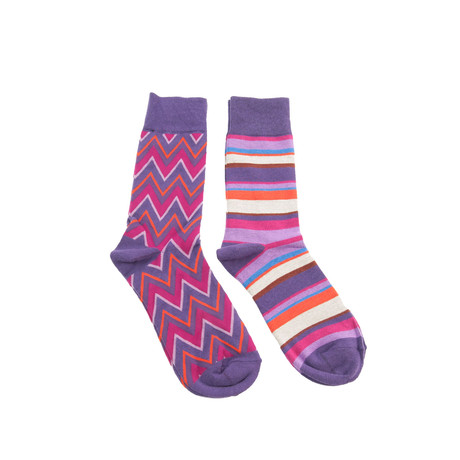 Zig Zag // Wildberry + Super Stripes // Wildberry
