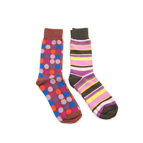 Super Stripes // Vineyard Dusk + Fun Dots // Wildberry