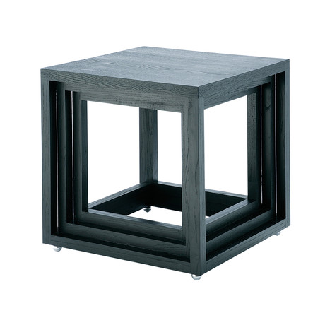 Wood Cube End Table