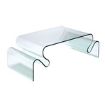 Glass Coffee Table Crimped