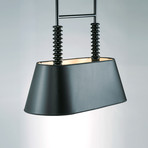 Spring Light Fixture w/ Black Shade