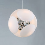 Glass & Metal Opaque Pendant Lamp