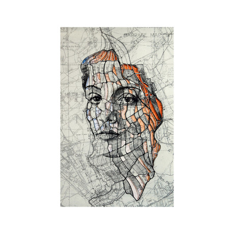 Western Front Cutout Part I // Map Portrait, Limited Print