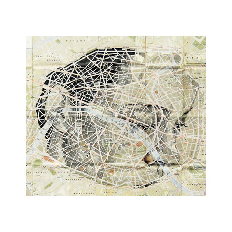 Paris // Map Portrait, Limited Print