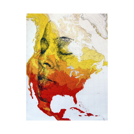 North America Part II // Map Portrait, Limited Print