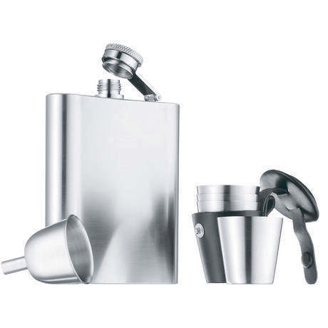 Manhattan Flask Set // 4 Cups + Funnel