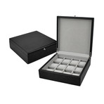 Leatherette 12-Slot Collector's Watch Box // Black (Black)