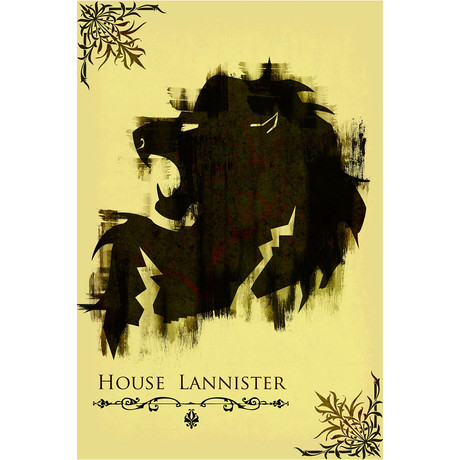 Game of Thrones Movie Poster // House Lannister (12" x 16")