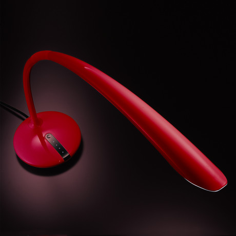 Calla LED Desk // Red (Warm White Bulb)
