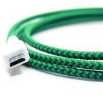 Micro USB Collective Cable (Cross Stripe (Blue, Yelllow))