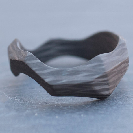 Dark Matter Solid Carbon Fiber Ring (Size 6)