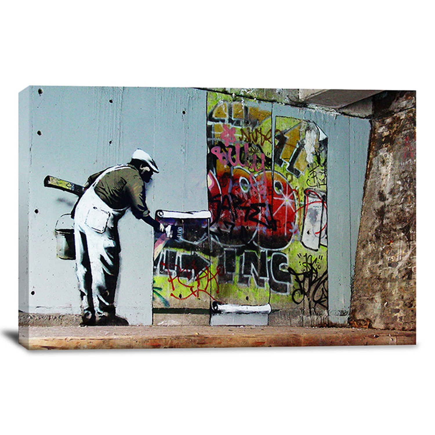 Graffiti Wallpaper Hanging (26x18) - Street Art on Canvas - Touch of Modern