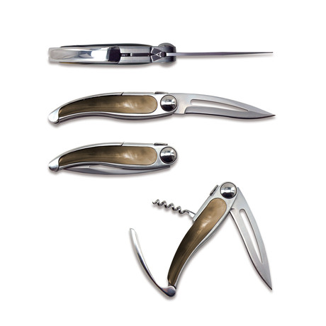 Laguiole Folding Knife // Tan Horn Handle