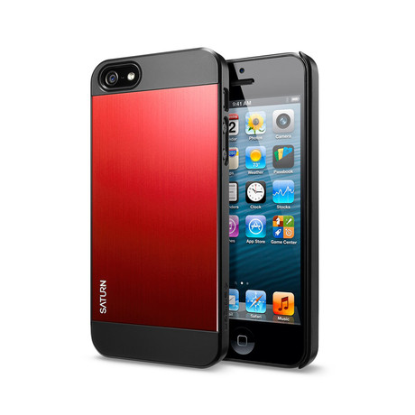 iPhone 5 Saturn Case // Metal Red