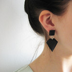 Black Diamond Earrings (Black)