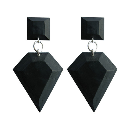 Black Diamond Earrings (Black)