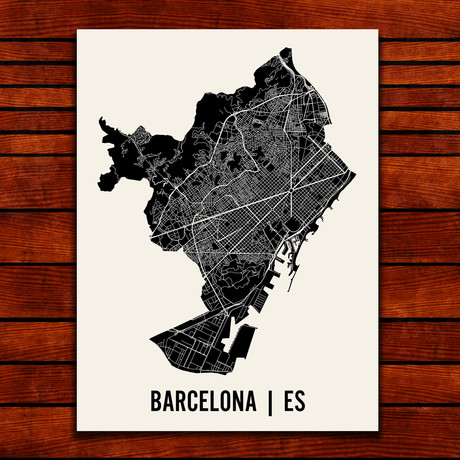 Barcelona Map Art Print