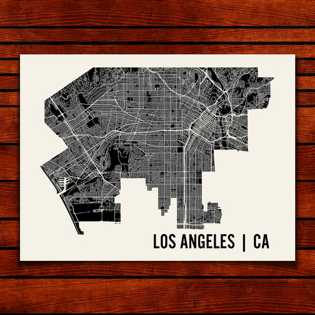 Los Angeles Map Art Print