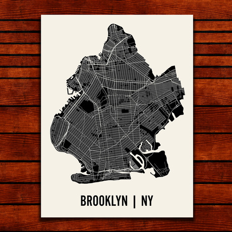 Brooklyn Map Art Print