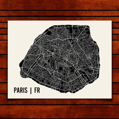 Paris Map Art Print