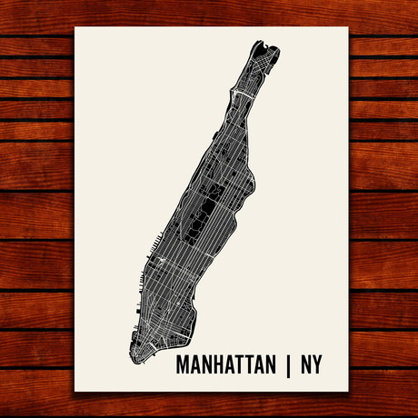 Manhattan Map Art Print