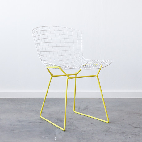 Knoll Bertoia Side Chair // White + Yellow