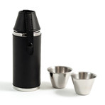 Stainless Steel Cylinder Flask w/ 2 Cups