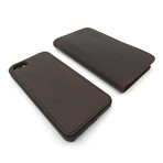 Premium Leather Wallet Case // iPhone 5 (Vintage Brown)