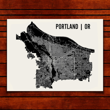 Portland Map Art Print