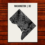 Washington, D.C. Map Art Print