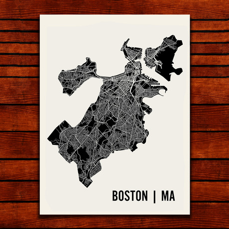 Boston Map Art Print