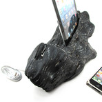 Charcoal Driftwood // iPad Stand + iPhone 4 Dock