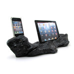 Charcoal Driftwood // iPad Stand + iPhone 4 Dock