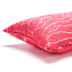 Vein Pillow Cover // Coral (23.62''L x 3.93''W x 11.81''H)