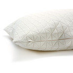 Geo Origami Pillow Cover // White (24''L x 12''H)