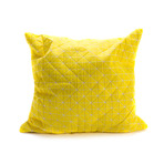 Geo Origami Pillow Cover // Yellow (24''L x 12''H)