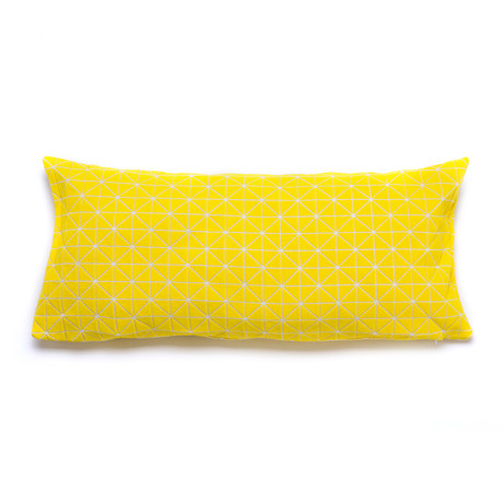 Geo Origami Pillow Cover // Yellow (20"L x 20"H)