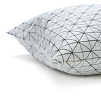 Geo Origami Pillow Cover // Black + White (24''L x 12''H)