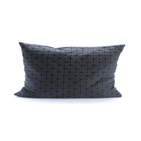 Geo Origami Pillow Cover // Black (24''L x 12''H)
