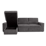 Clubber Sleeper Sectional (Left Chaise: Black/Brown)