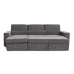 Clubber Sleeper Sectional (Left Chaise: Black/Brown)