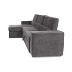 Clubber Sleeper Sectional (Left Chaise: Black/Brown)