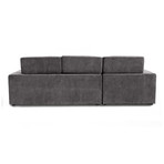 Clubber Sleeper Sectional (Left Chaise: Black/Brown)