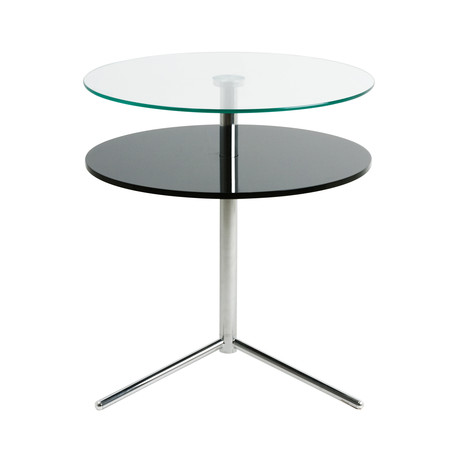 Double Top Glass Table (White)