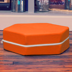 Edgewood Hexagonal Stackable Floor Pillow // Set of 3 (Orange)